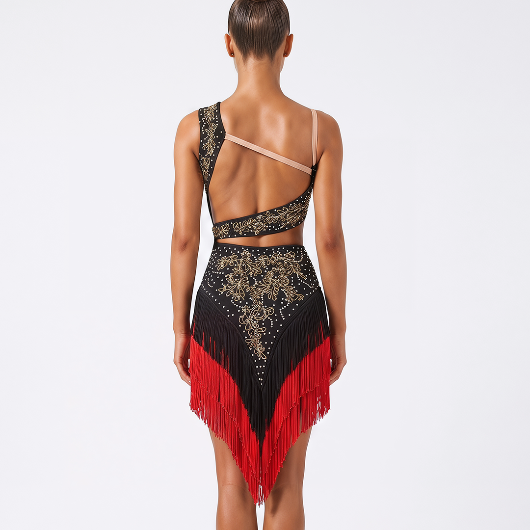 Customisable-Women's Tassel DanceWear Dance Dress Performance Wear