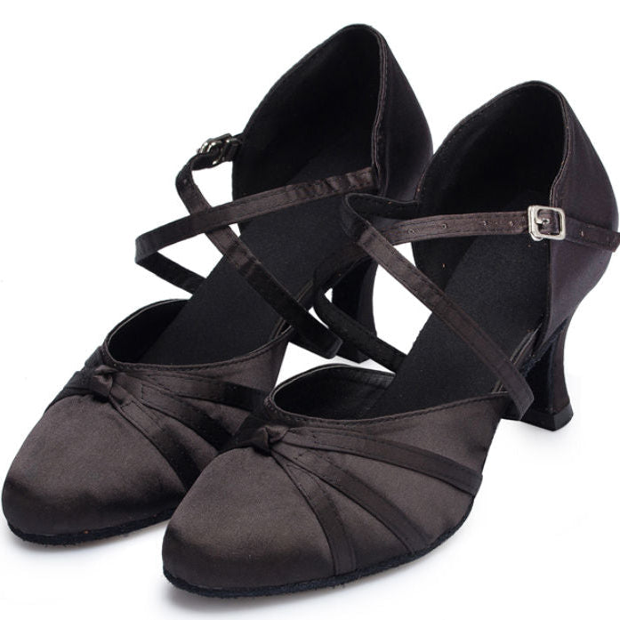 Women's Satin Customized Heel Ballroom Dance Shoes Modern Dance Shoes
