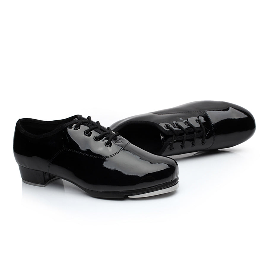Women's Black 3cm Heel Lace-up Tap Shoes  Dance Shoes