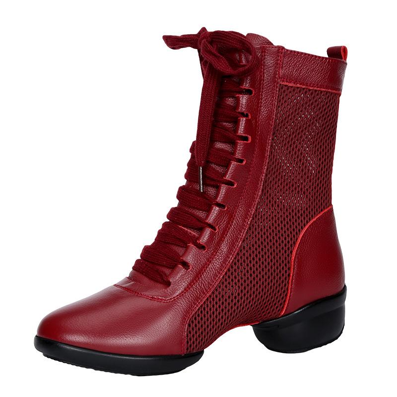 Women's Leatherette 4cm Heels With Lace-up Dance Shoes/Dance Boots/Jazz Boots