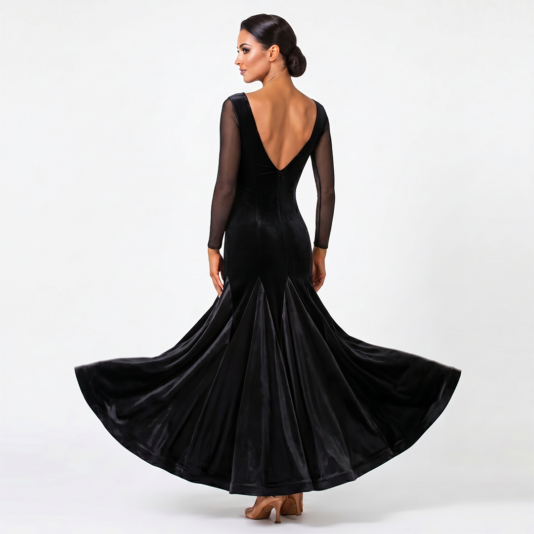 Customisable-Women's Modern Ballroom Dance National Standard Dance Big Hem Dress