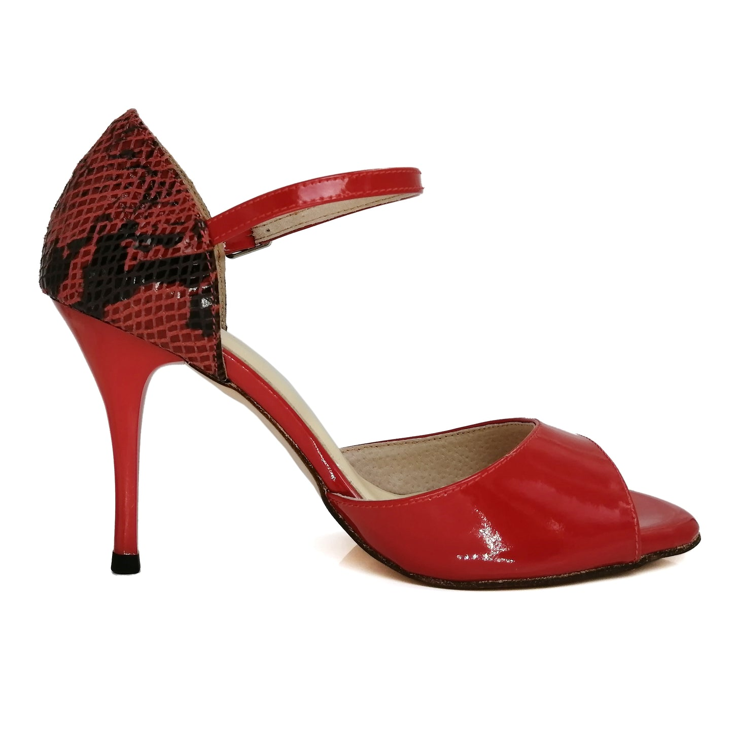 SHJ Women's Red Real Leather 7cm/9cm Heels Dance Shoes Tango Shoes