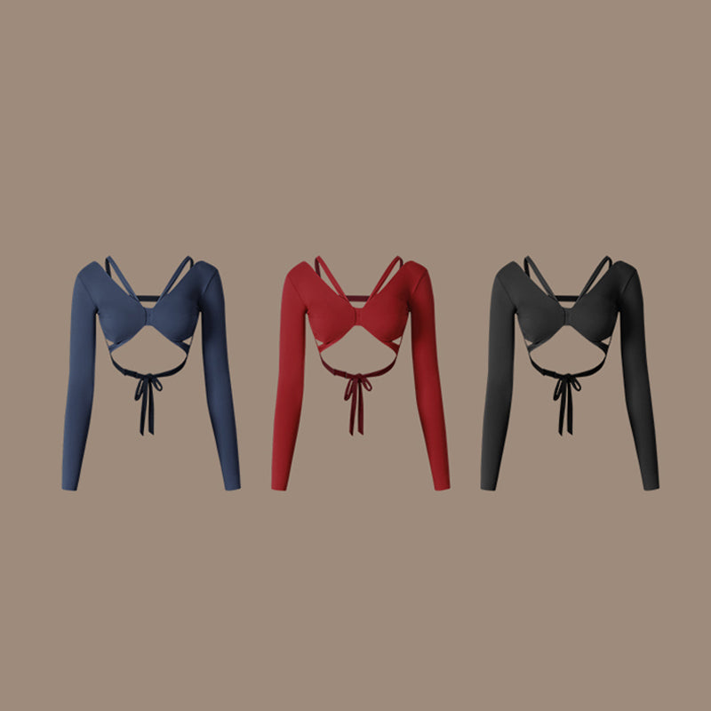 Z Women's V-Neck Long Sleeve Dance Tops Practice DanceWear