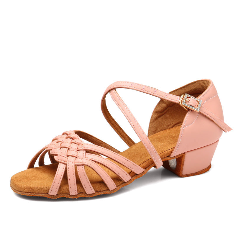KCDANCE Kid's Satin 3.5cm Heel Ballroom Dance Shoes Latin Shoes