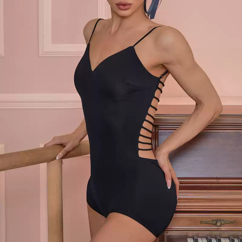 Z Women's Halter Backless Latin Dance Wear Bodysuit