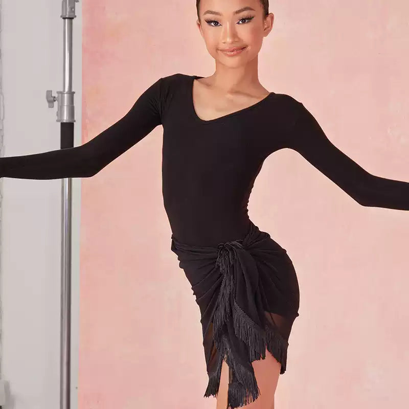 Z Girls Tassel  Swing Dance Skirts Practice Dancewear