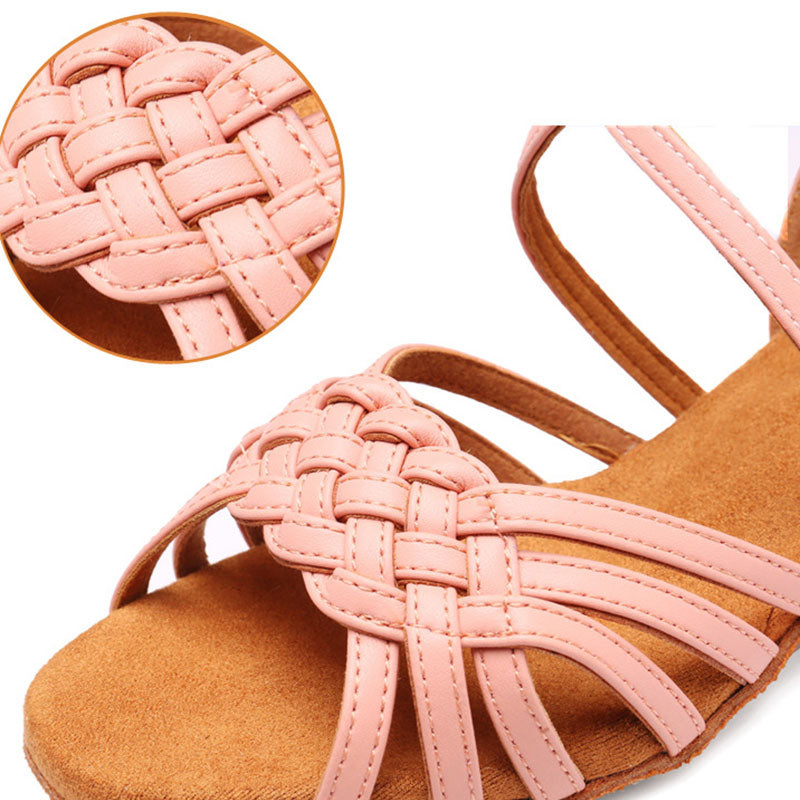 KCDANCE Kid's Satin 3.5cm Heel Ballroom Dance Shoes Latin Shoes