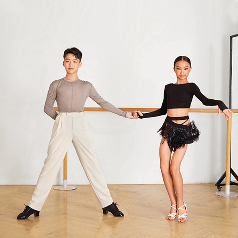 Z  Boy’s High-Waisted Dance Pants Latin Dance Practice Clothes