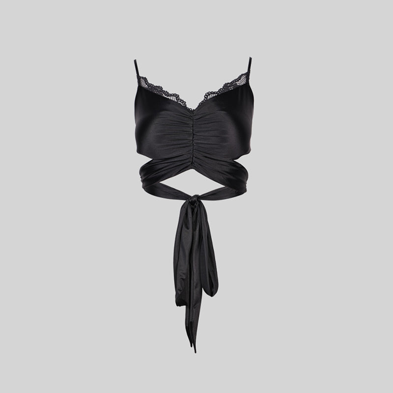 YES Women's Black Halter Tops Training Dance Tops DanceWear Dance Tops