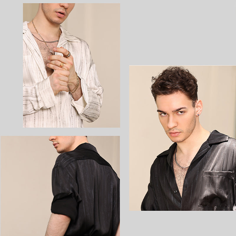 YES Men's Long-Sleeve  Latin Dance Tops Dance Wear