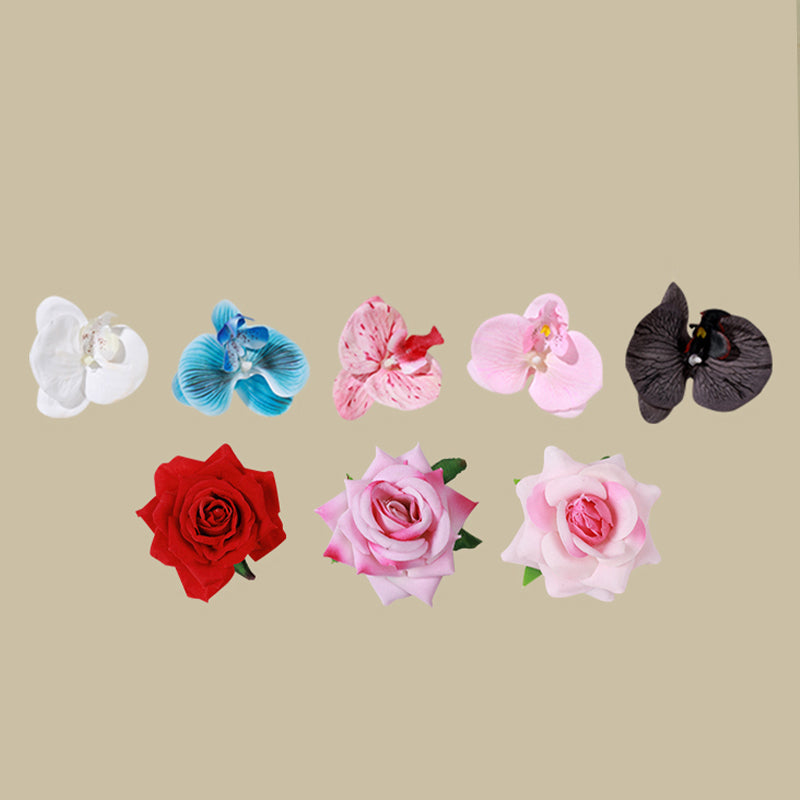 Z Women's  Flower Duckbill Clip Latin Dance Training Clothes Accessories