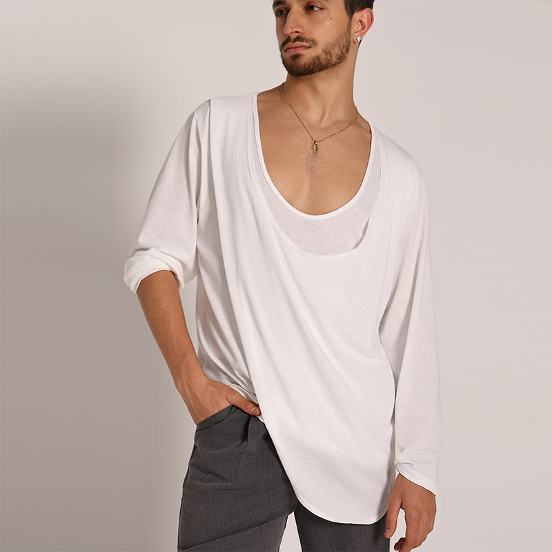 YES Men's Long Sleeves Latin Dance Tops Dance Wear