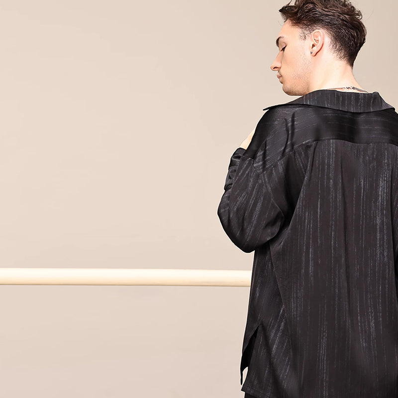 YES Men's Long-Sleeve  Latin Dance Tops Dance Wear