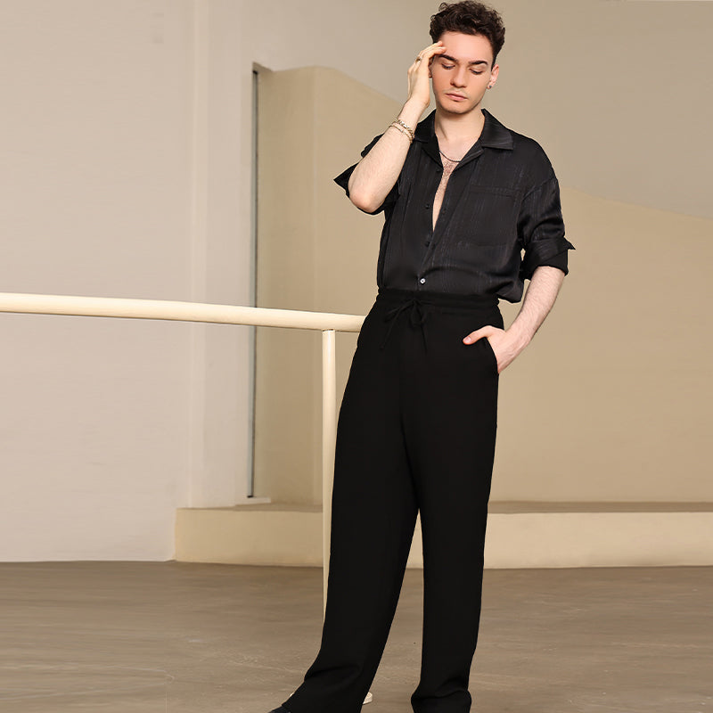 YES Men's Long-Sleeve  Latin Dance Tops Dance Wear
