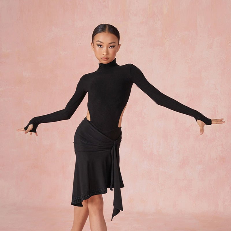 Z Girls  Long Sleeve Latin Dance Bodysuit Dance Wear