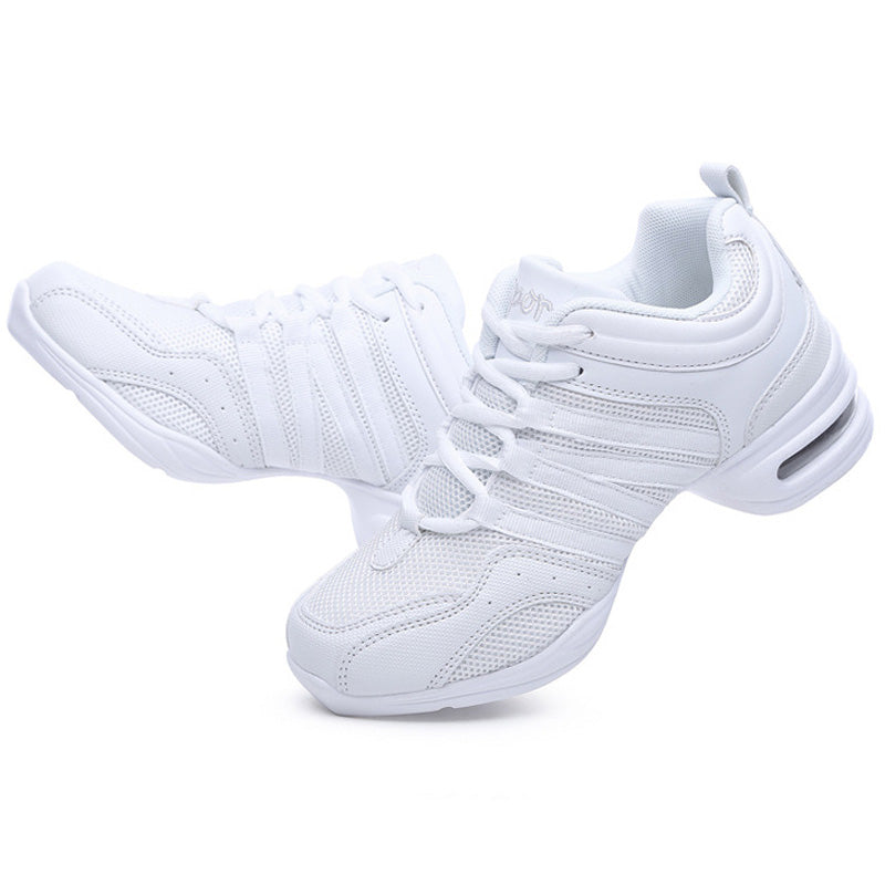 Women's Mesh Lace-up 4.5cm Heel Dance Sneakers Practice Dance Shoes Jazz Dance