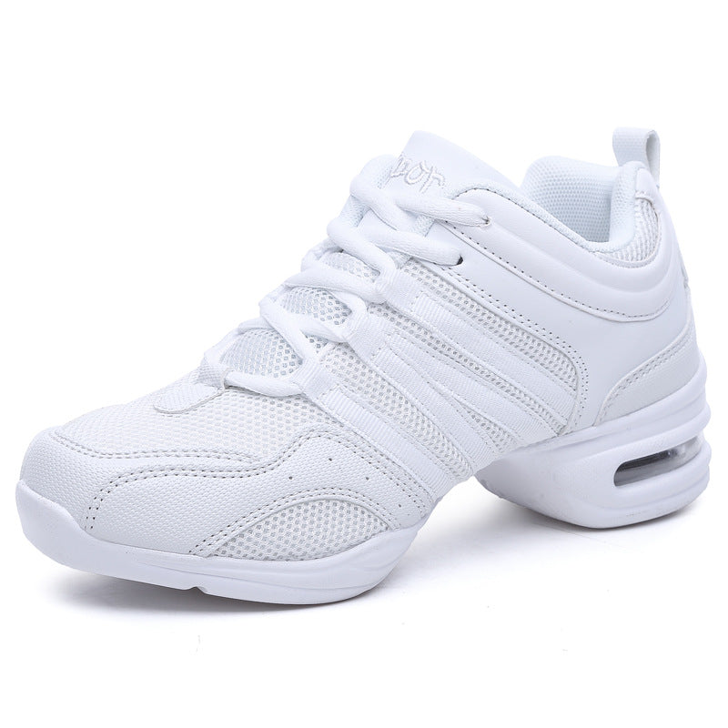 Women's Mesh Lace-up 4.5cm Heel Dance Sneakers Practice Dance Shoes Jazz Dance