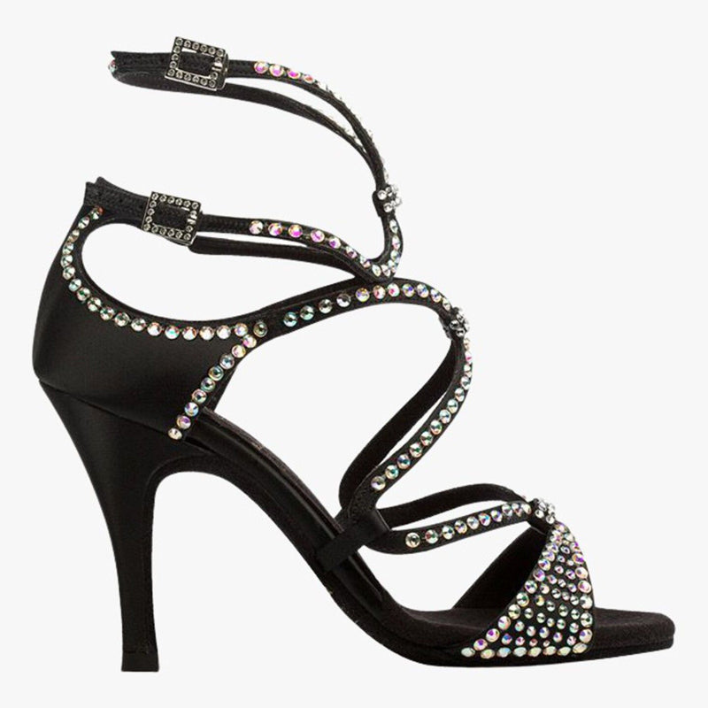 DS Women's Satin Customized Heel Latin Shoes Salsa Shoes Ballroom Dance Shoes