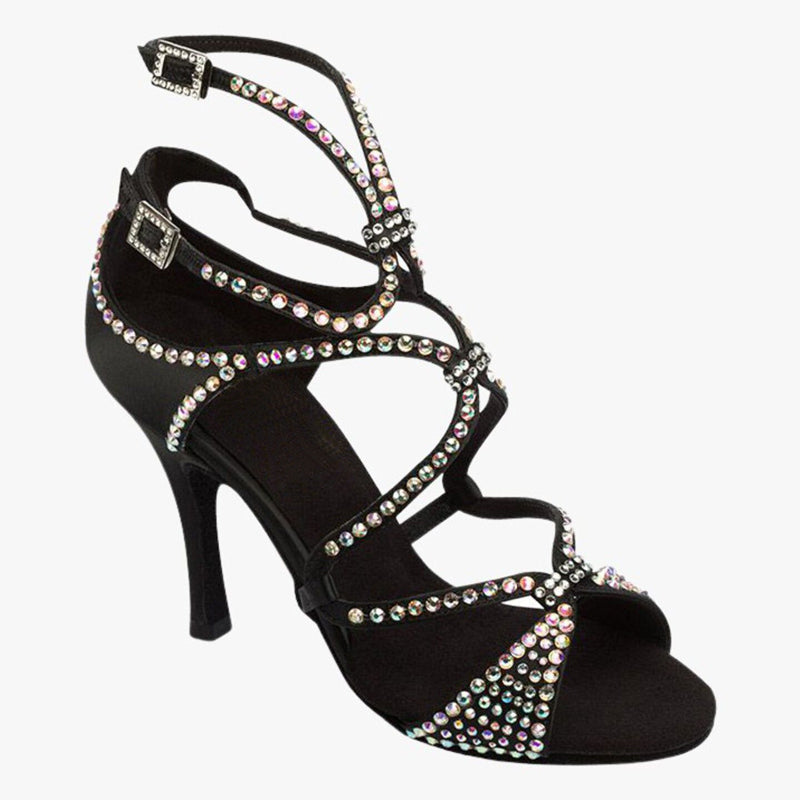 DS Women's Satin Customized Heel Latin Shoes Salsa Shoes Ballroom Dance Shoes