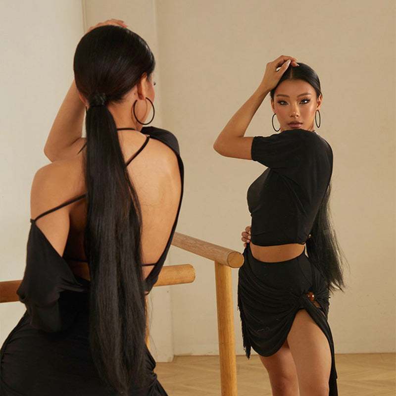 Z Women's Latin Dance Tops Dance Wear Training Performance Dance Wear Practice Dance Wear