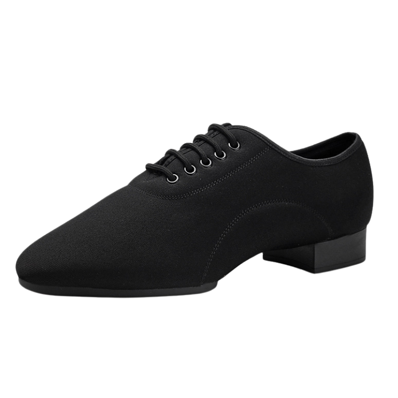 Men's 2.5cm/5cm Black Oxford Cloth Ballroom Dance Shoes