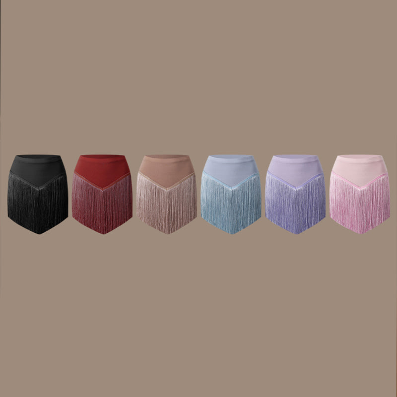 Z Women's Tassels Latin Dance Skirt Dance Wear Training Performance Skirts