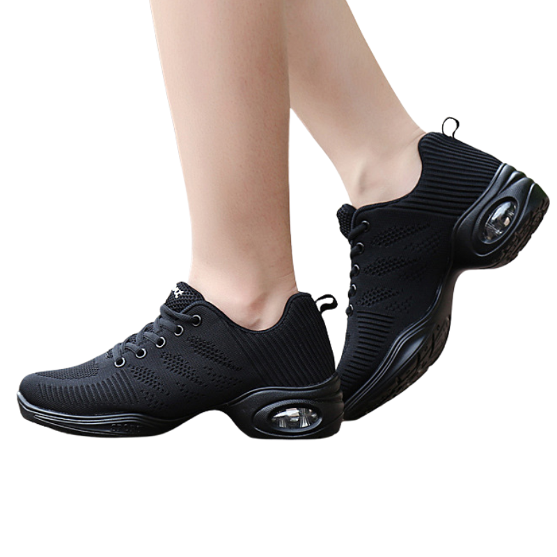 Women's Mesh Jazz Shoes Lace-up Dance Sneakers