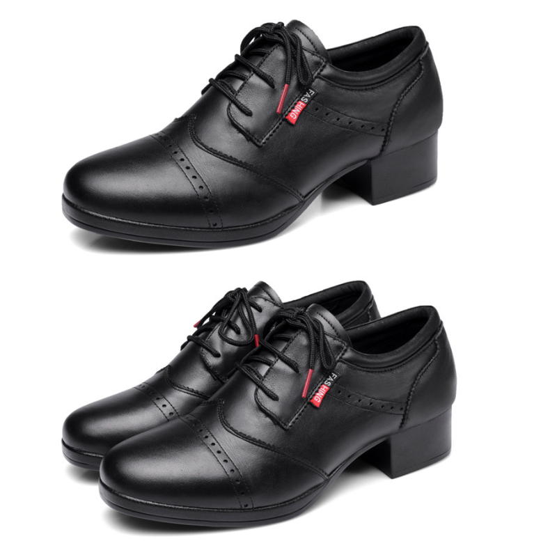 Men's 4cm Leatherette Heels Ballroom Dance Shoes