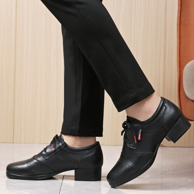 Men's 4cm Leatherette Heels Ballroom Dance Shoes