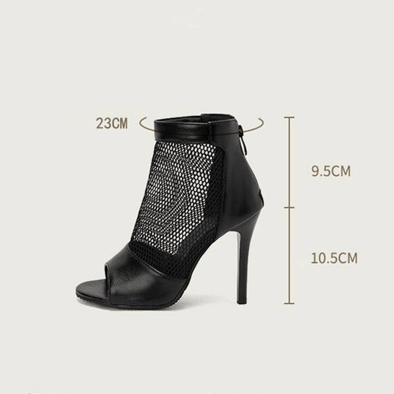 QIQI Women's 10cm Rubber Sole Heel Jazz Dance Shoes Heels  Dance Boots