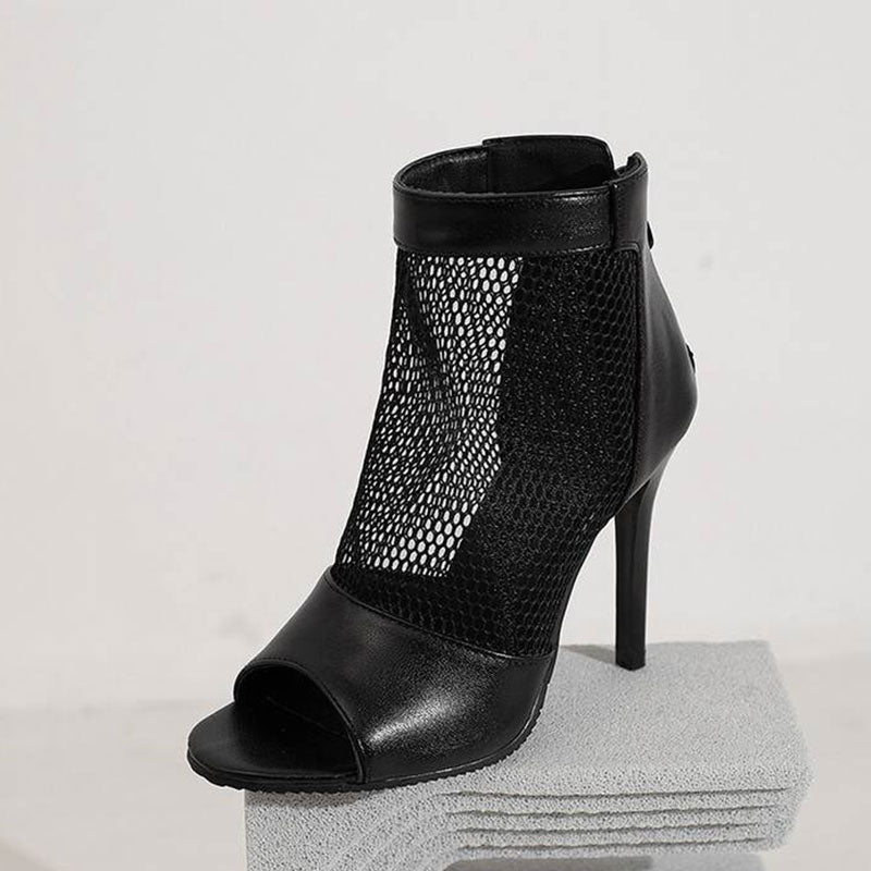 QIQI Women's 10cm Rubber Sole Heel Jazz Dance Shoes Heels  Dance Boots