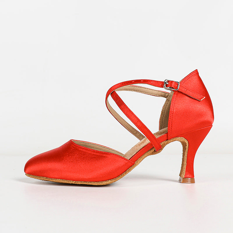 Women's Satin 4.5/7.5cm Heels Ballroom Dance Shoes Modern Dance Shoes
