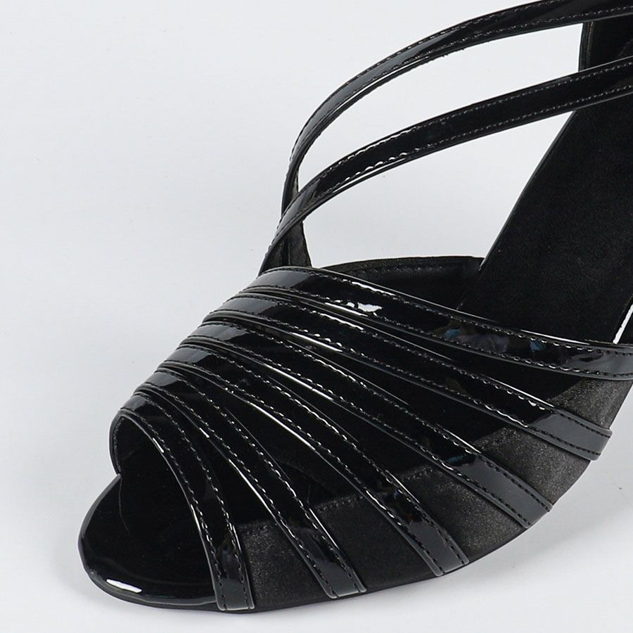 DS Women's Satin Customized Heel Rubber Sole Salsa Shoes Ballroom Dance Shoes Latin Shoes