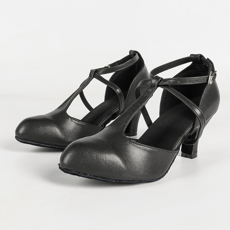 HW Women's Real Leather Customized Heels Ballroom Dance Shoes Character Shoes