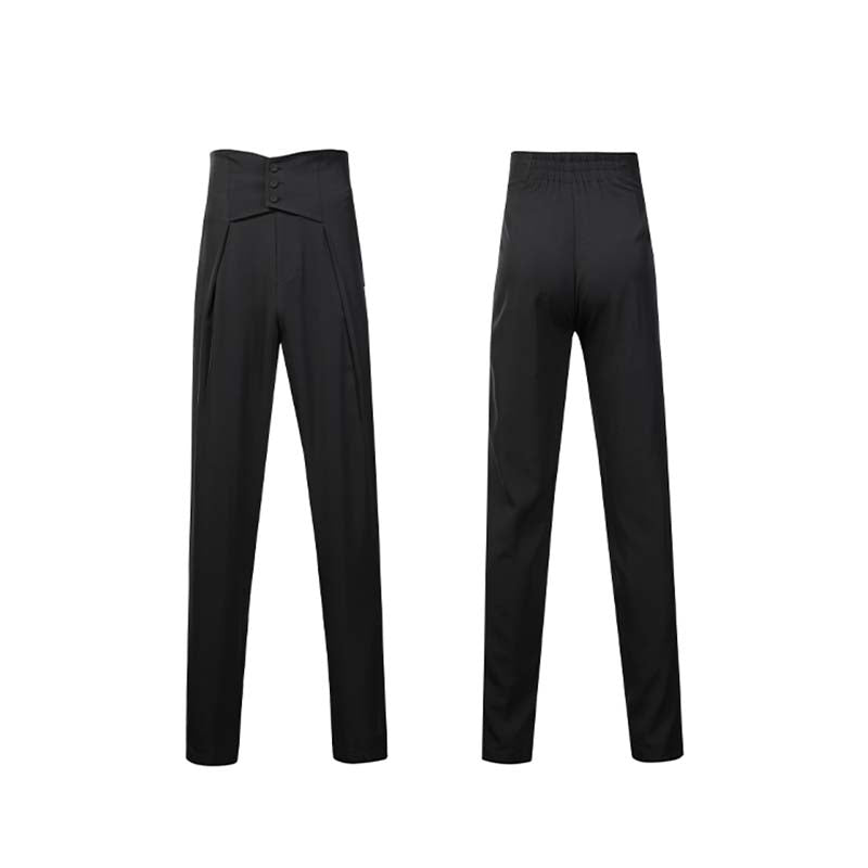 Z Men's Retro High-Waisted Dance Pants Latin Dance Practice Clothes