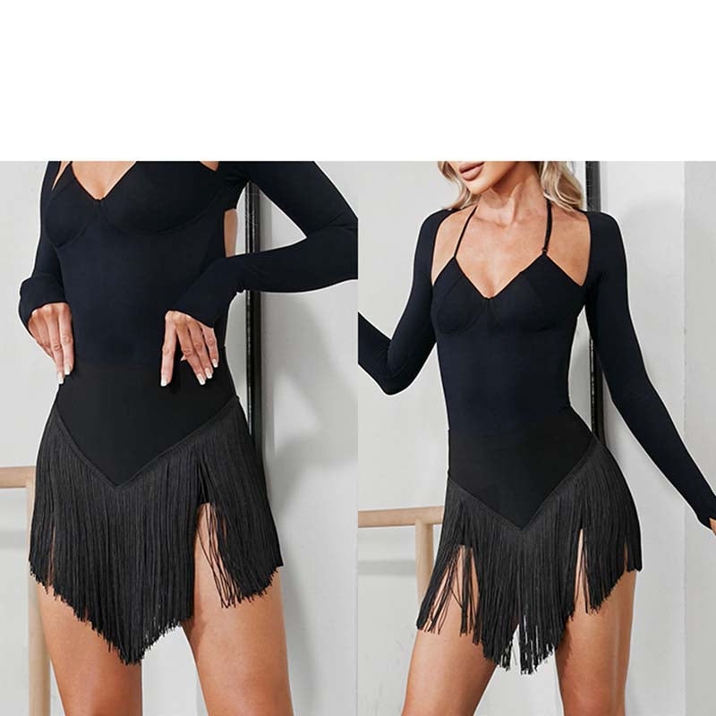 Z Women's Tassels Latin Dance Skirt Dance Wear Training Performance Skirts