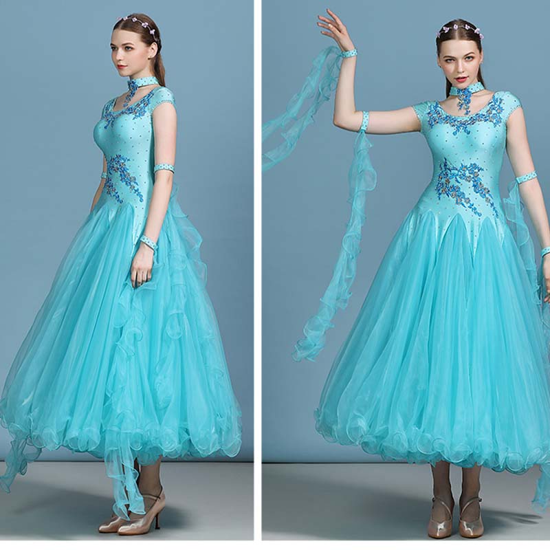 DS Women's Modern Waltz Dress Ballroom Dress Swing Dress Competition