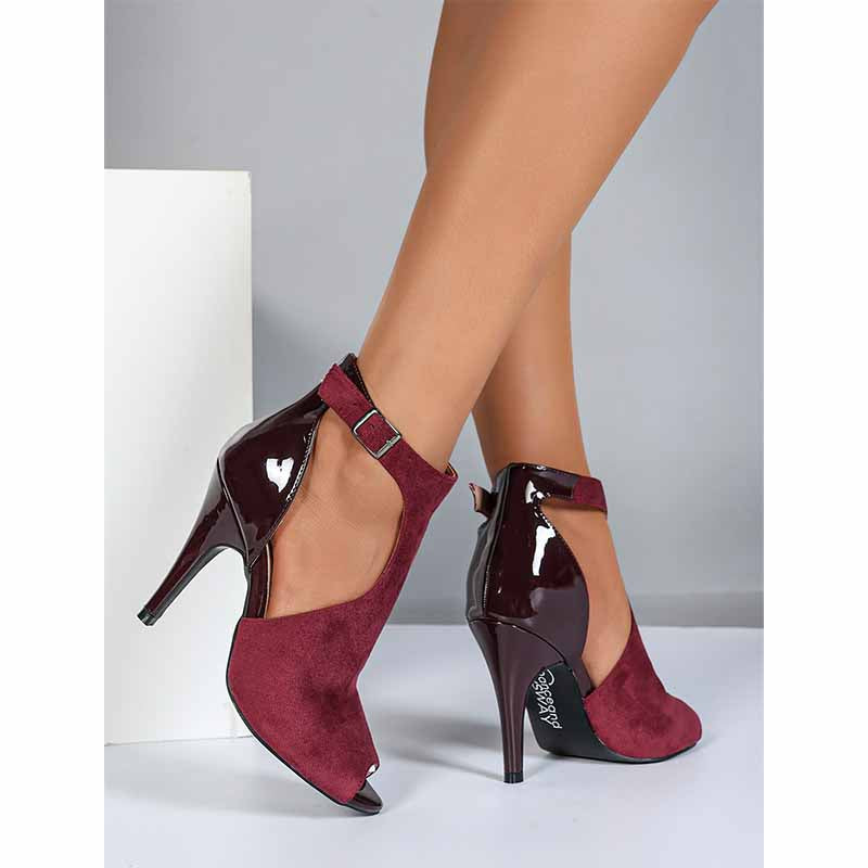 DS Women's PU Suede Customized Heel Rubber Sole Dance Boots Dance Shoes