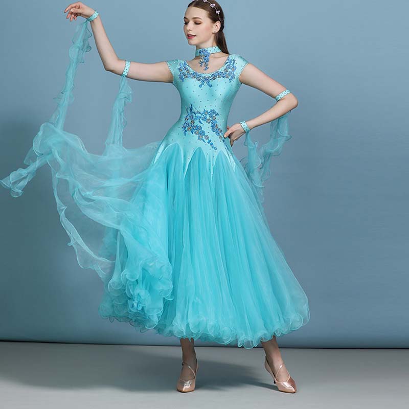 DS Women's Modern Waltz Dress Ballroom Dress Swing Dress Competition