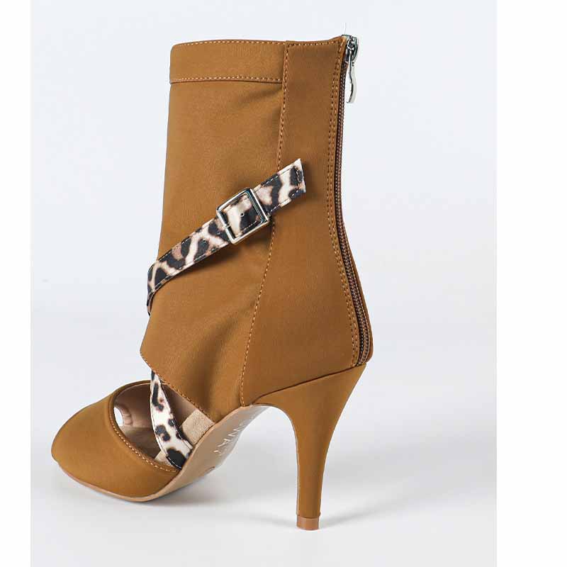 DS Women's Stretch Cloth Customized Heel Rubber Sole Heels Dance Boots Jazz Dancing Shoes