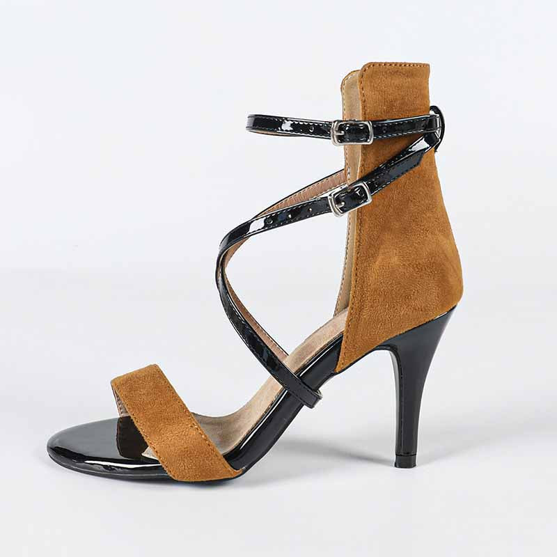 DS Women's Suede Customized Heel Dancing Shoes Salsa Shoes Ballroom Dance Boots