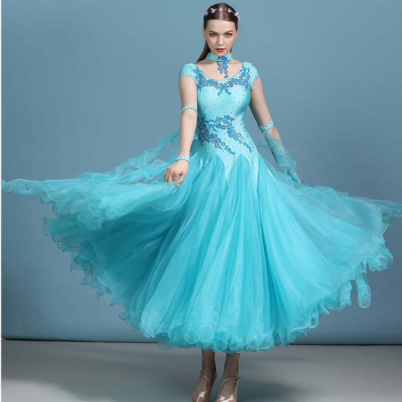 DS Women's Modern Waltz Dress Ballroom Dress Swing Dress Competition