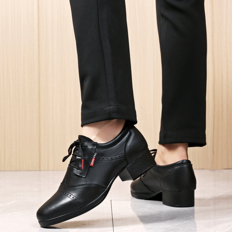 Men's 4cm Leatherette Heels Ballroom Dance Shoes