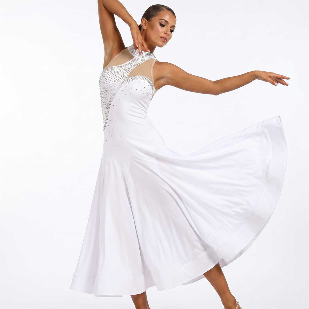 Customisable-Women's Sleeveless DanceWear Ballroom Dance Dress