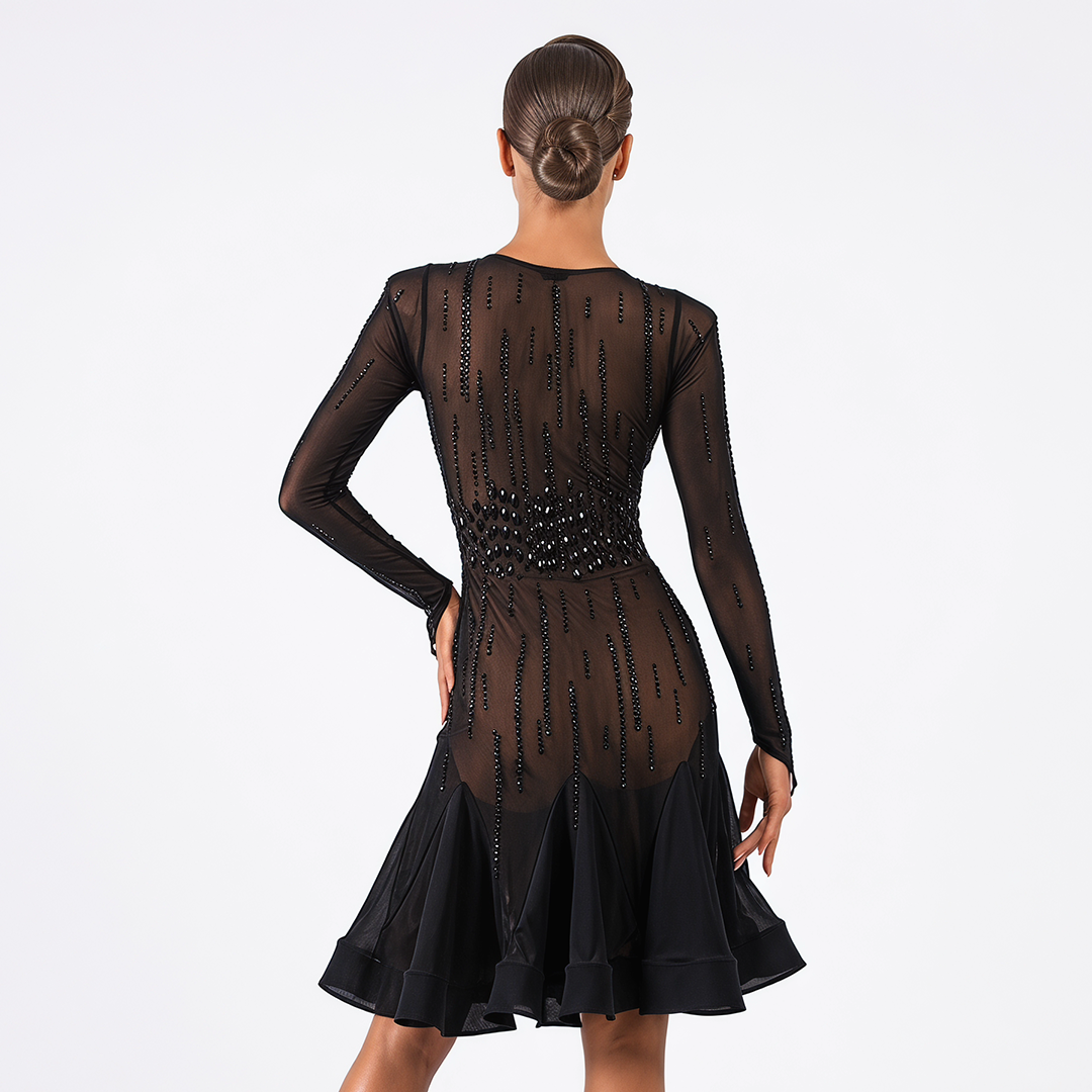 Customisable-Women's Diamante Dance Dresses Competition Dress Performance Costume