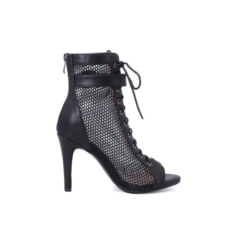 YXZJ Women's Black 7.5cm/10cm Heels Dance Boots Jazz Salsa Street Sole Dancing Shoes
