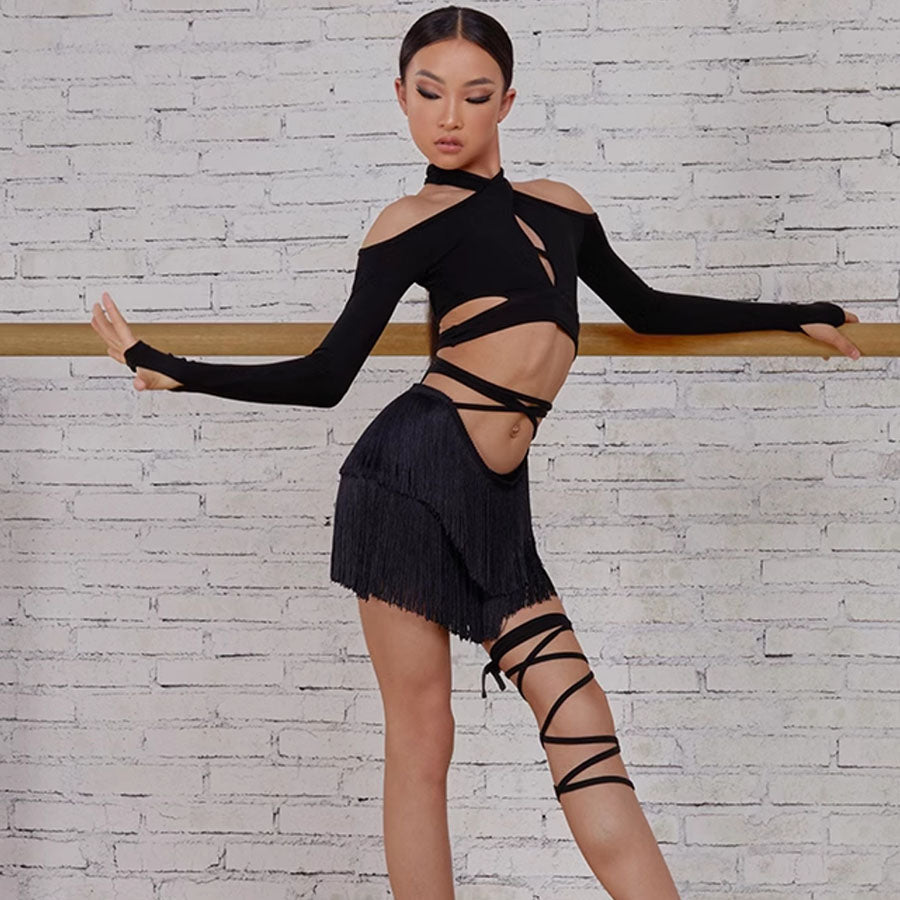 Z Girls Long-sleeved Dance Tops Practice Bodysuit