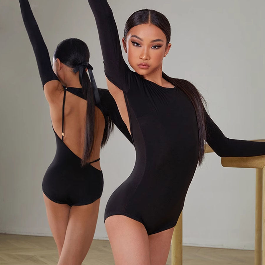 Z Girls Long-sleeved Dance Tops Practice Bodysuit