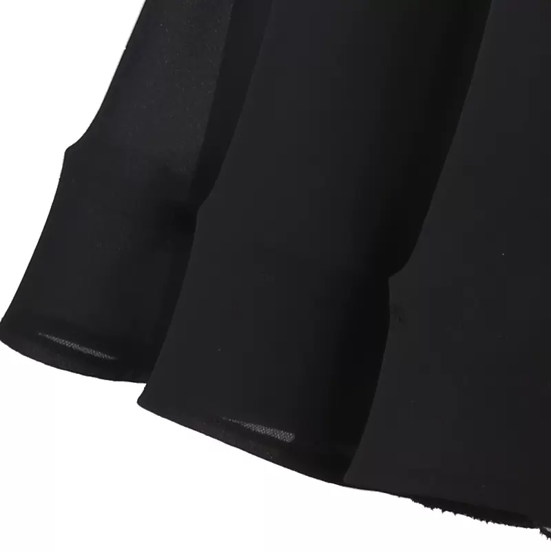 Customisable-Women's Black V-Neck Long Sleeve DanceWear Ballroom Dance Dress