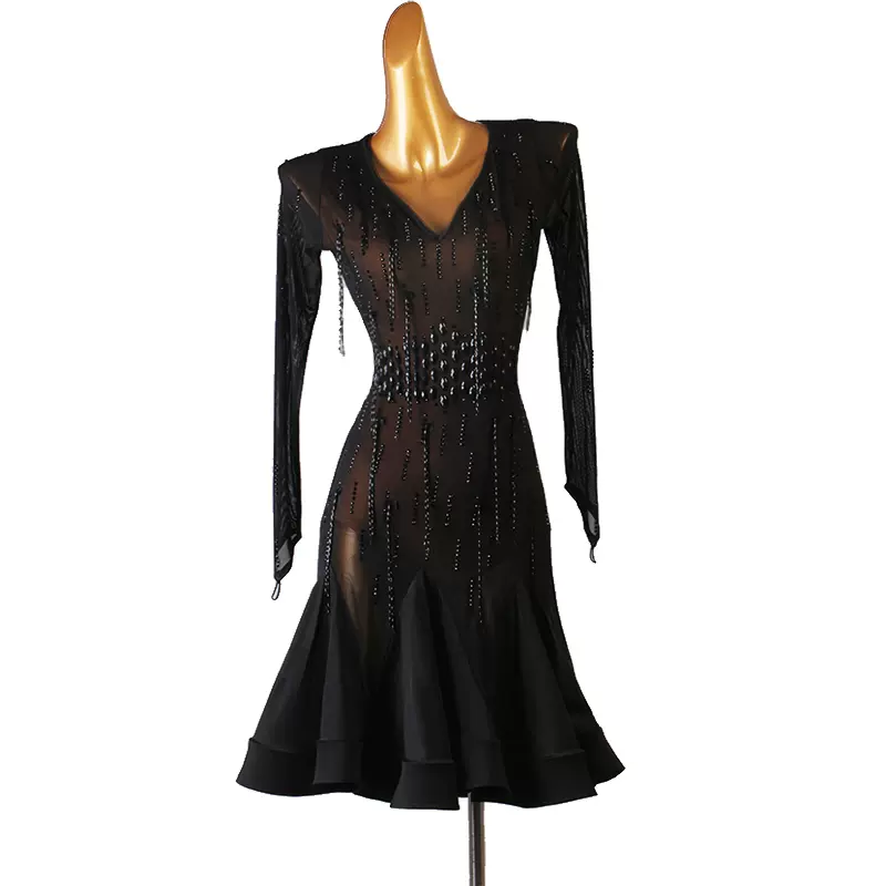 Customisable-Women's Diamante Dance Dresses Competition Dress Performance Costume